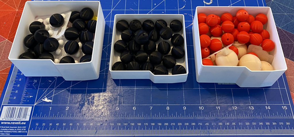 variation of 3D printed Atoms