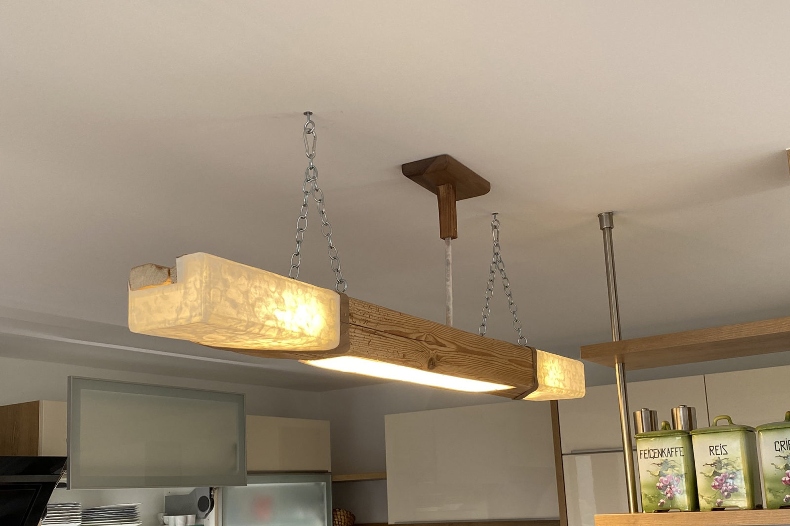 An Old Piece of Wood Turned Into a Lamp
